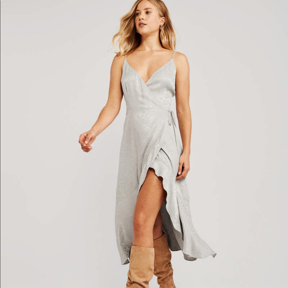 Ruffle-Hem Midi Dress